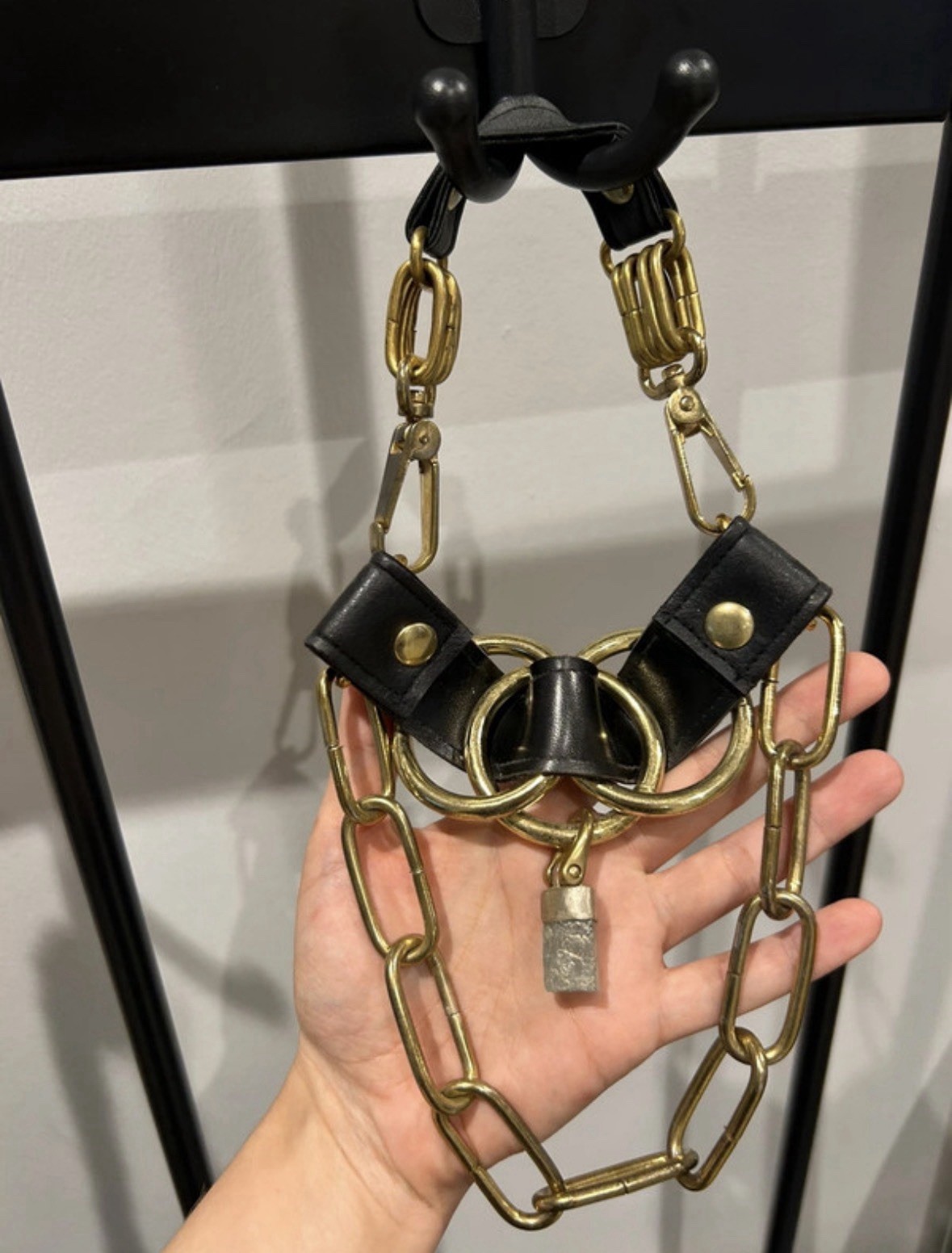 Tommy Vowles X Smith & Sun Aquamarine And Chain Infinity Vegan Leather Necklace