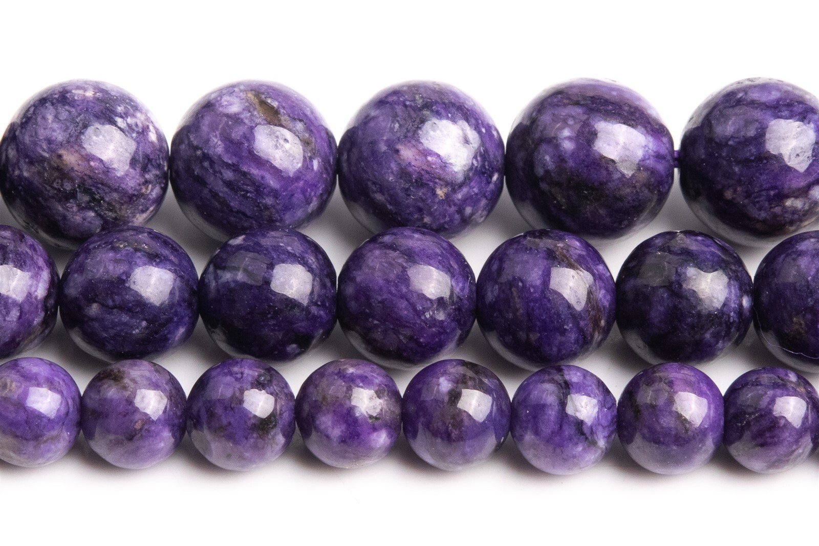 Deep Purple Treated Charoite Beads Grade A Round Gemstone Loose Beads 4/6/8/10MM