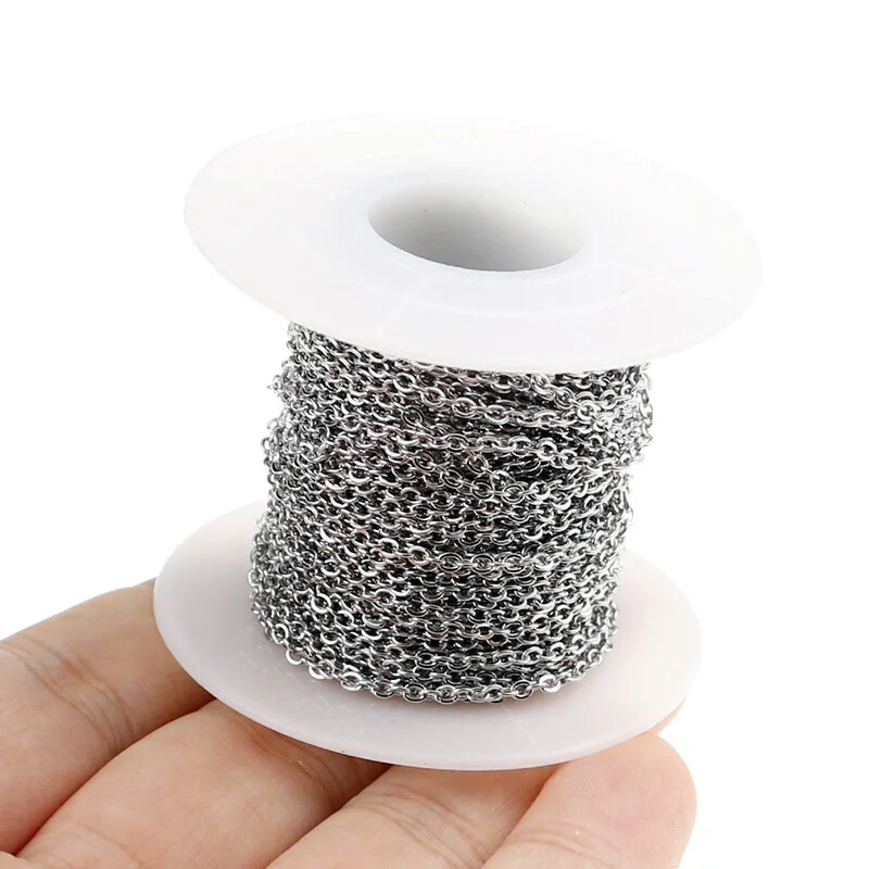 Stainless Steel Chain Bulk 1/1.5/2/2.5mm Necklace Chain Jewelry Making Findings