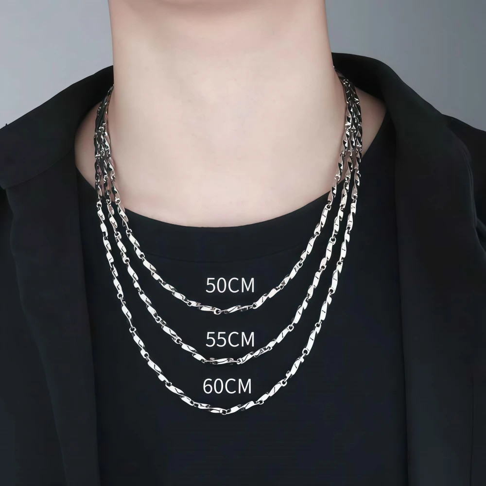 Hip Hop Möbius Titanium Steel Necklace For Man Woman Trendy Luxury Non Fading Cl