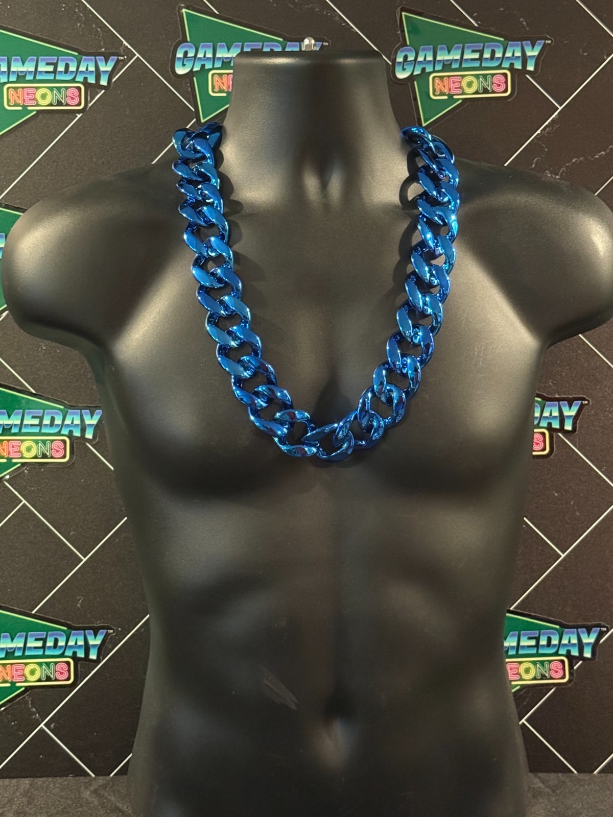 Men’s Chunky Cuban Necklace, 30 inches Fake Hip Hop Chain, Plastic Rapper…