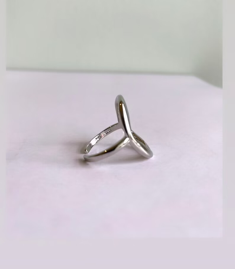 925 Sterling Silver Band &Statement Meditation Ring Handmade Ring All size-D-73