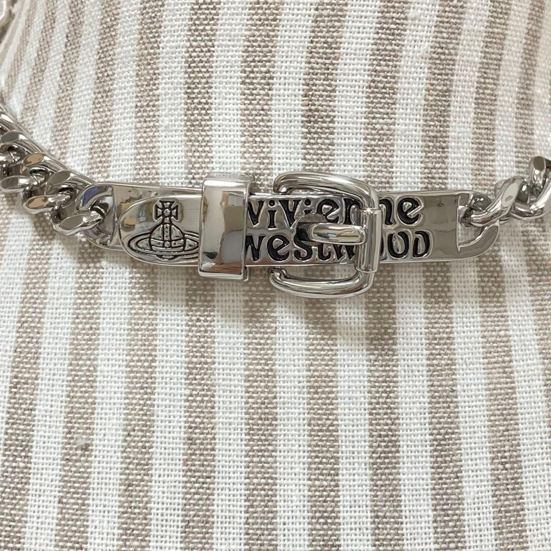 Vivienne Westwood AUGUSTINO choker necklace Buckle Silver with drawstring