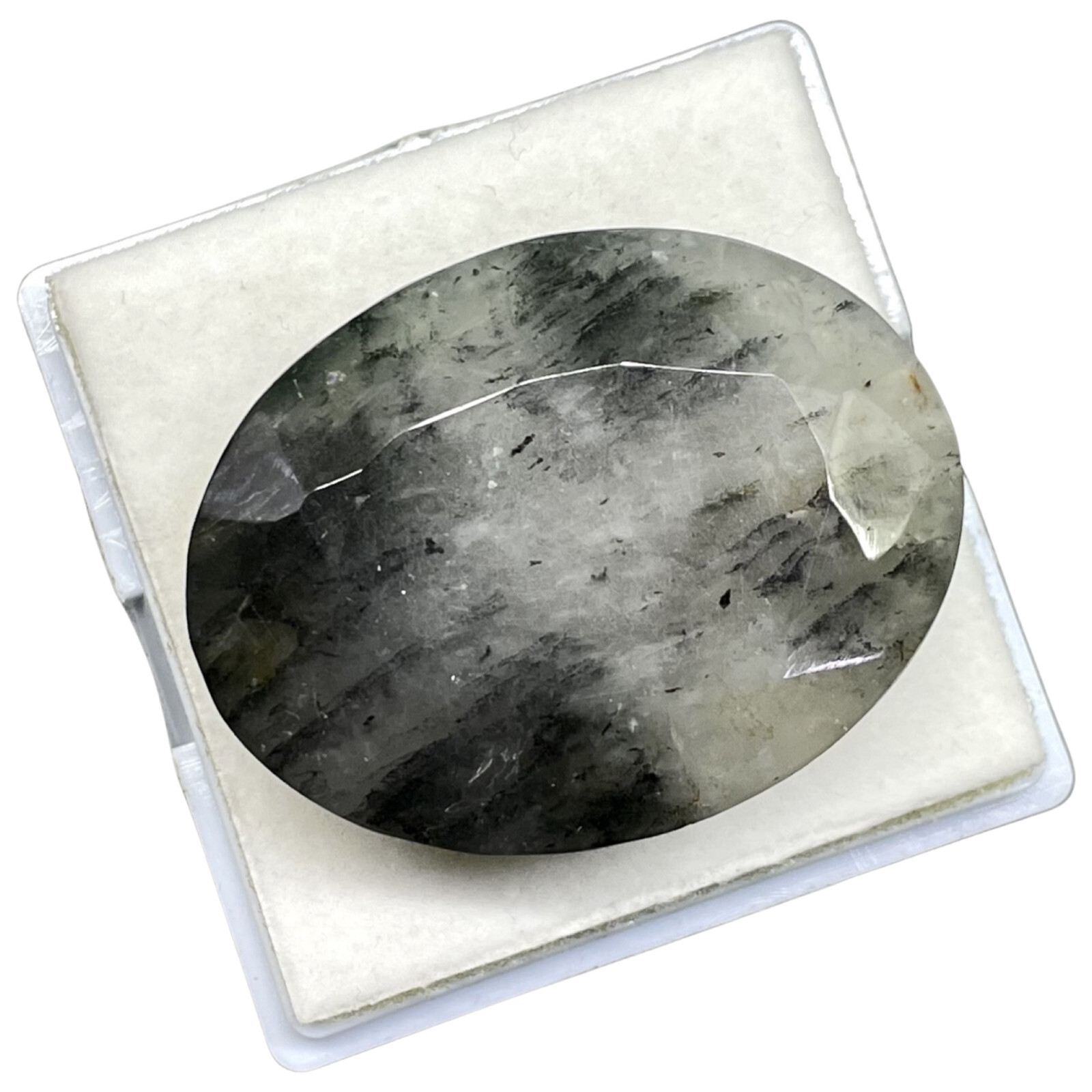 156.5 Cts Natural Rutile Quartz 42x33mm Oval Cut Loose Untreated Gemstone