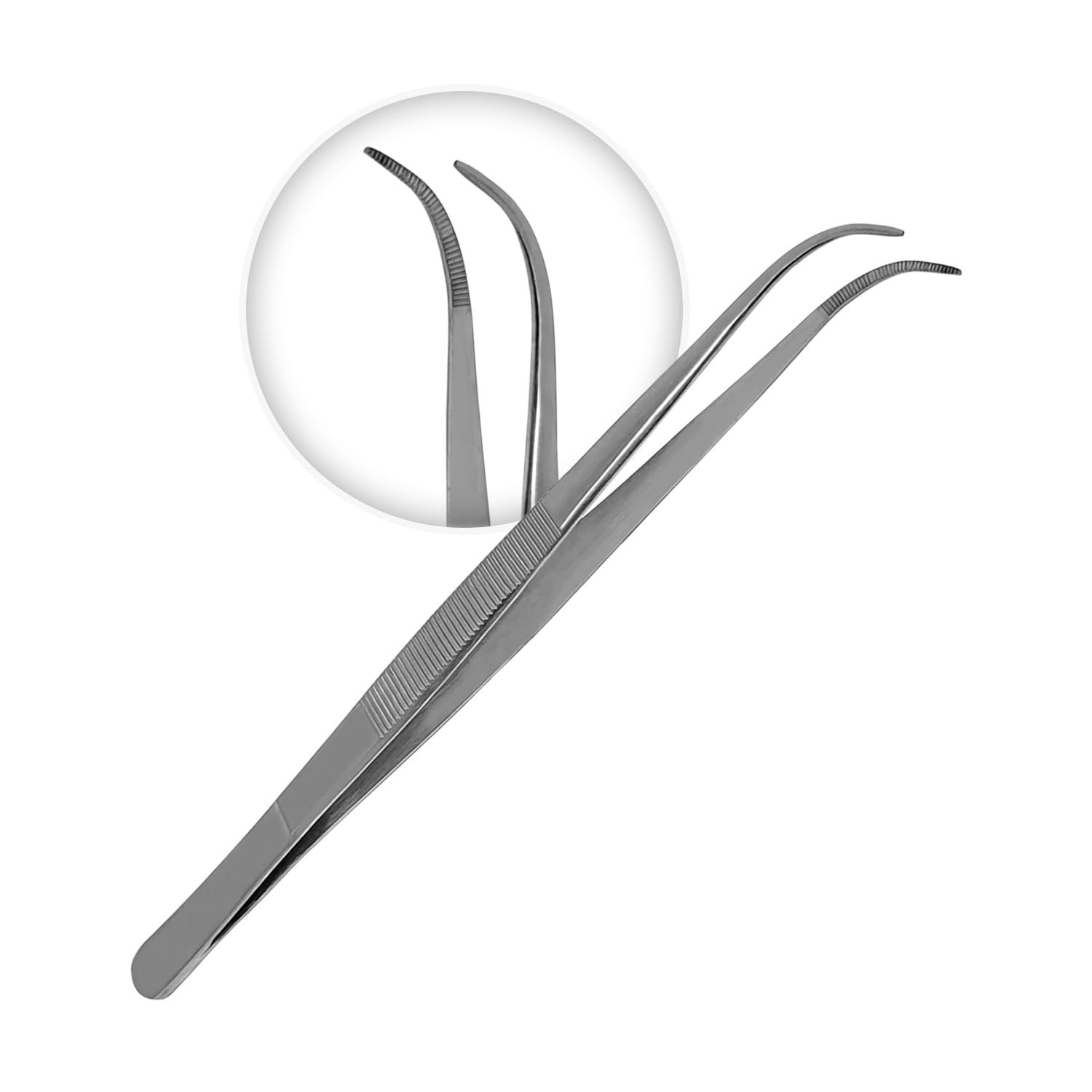 Splinter Forceps – Fine Point – Tweezers Stainless Steel Straight & Curved (C…