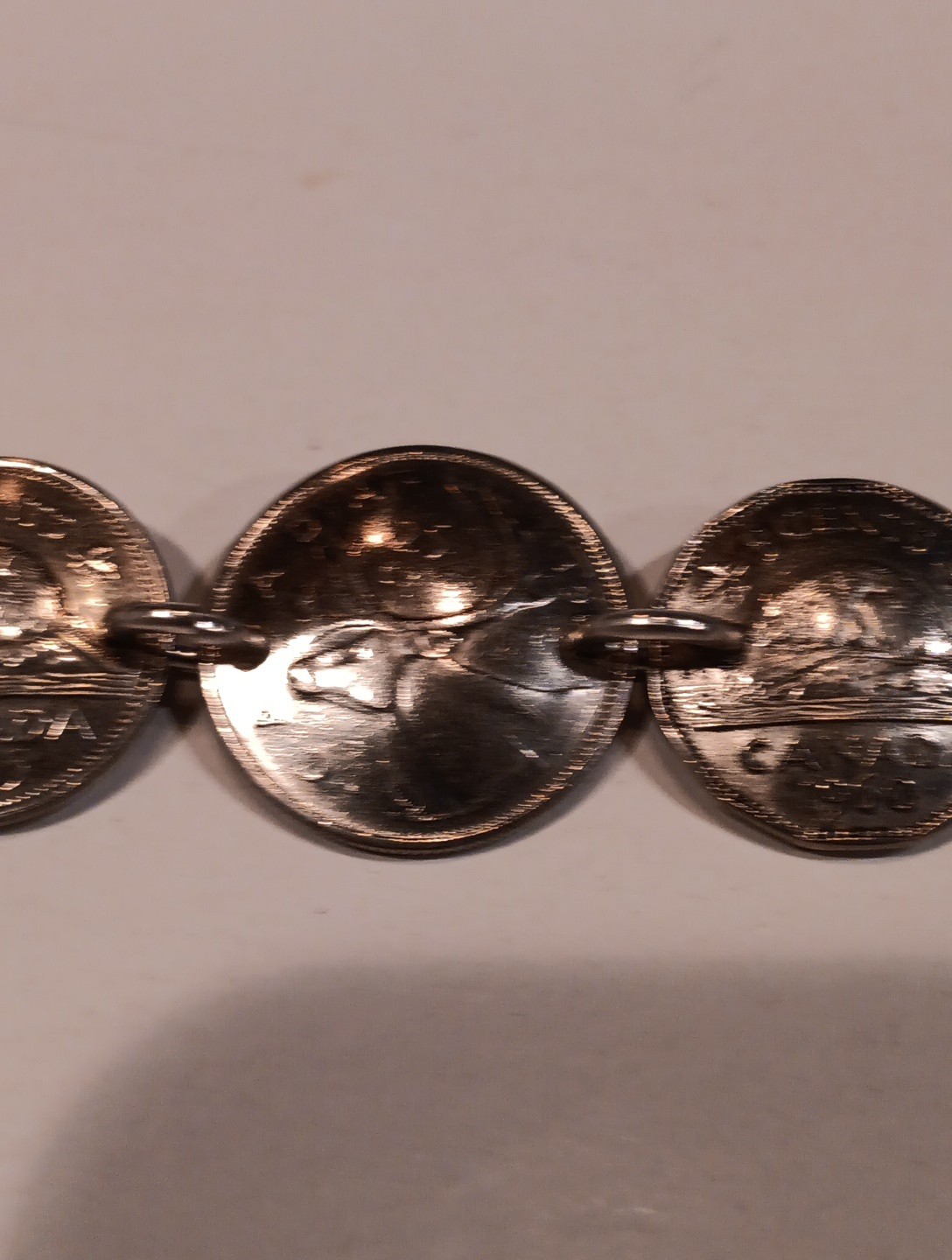 Canadian Silver Coin Bracelet 7 Coins 34grams