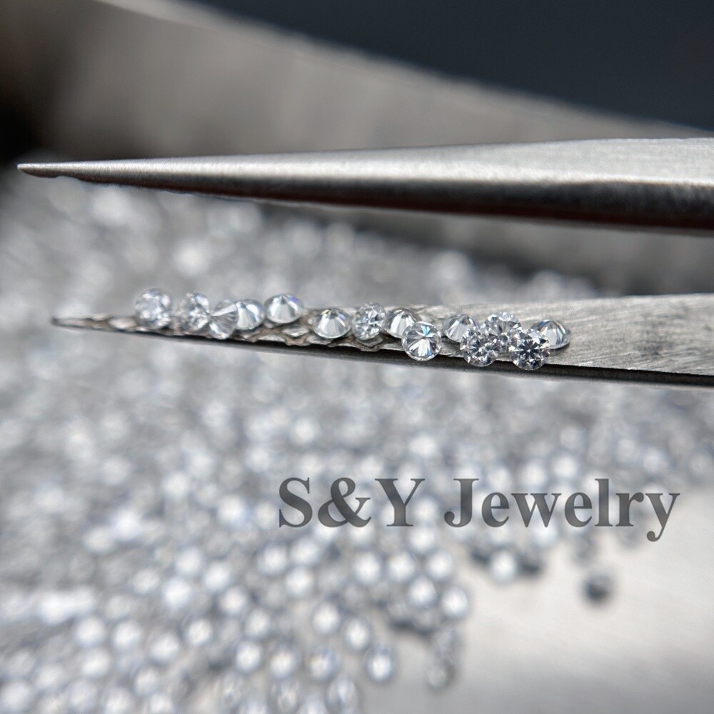 Best Quality Wholesale CZ Stone 1000PCS Loose Cubic Zirconia Round Shaped White