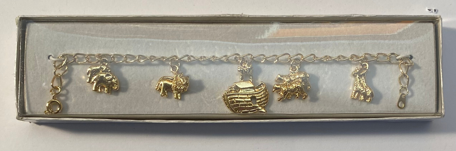 Noah’s Ark 7 Inch Bracelet in Free Gift Box by OSC Gold Plate Made in USA NEW