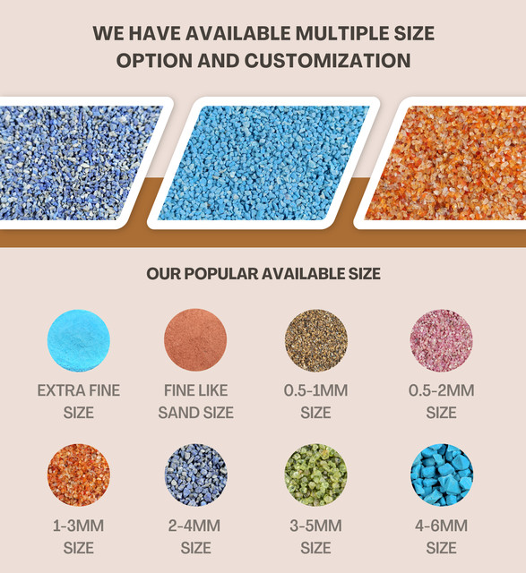 Hessonite Garnet 0.5-1mm Stone Granules for Resin Jewelry Decor
