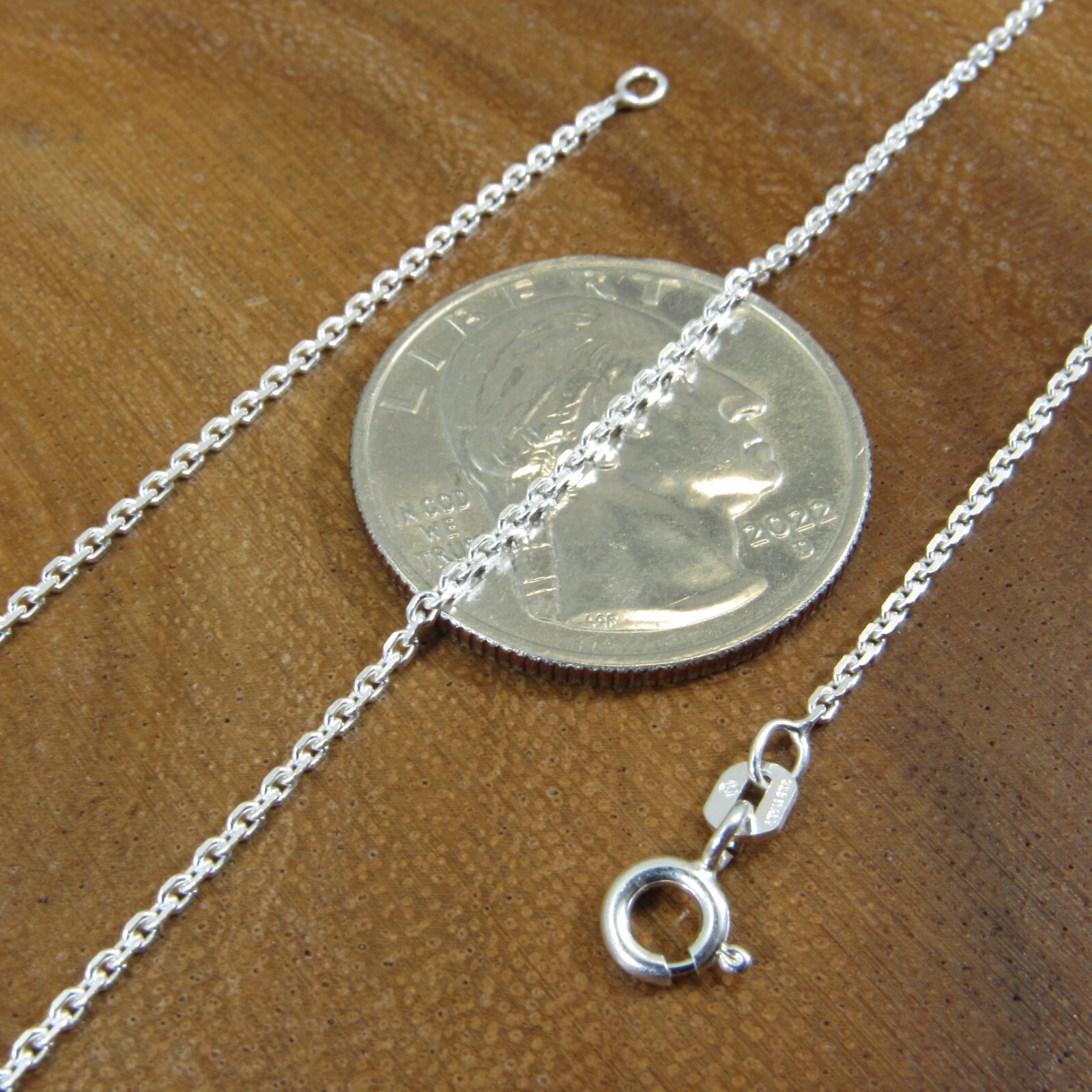 Solid 925 Sterling Silver Italian Men’s Anchor / Cable Link Chain, Made in Italy
