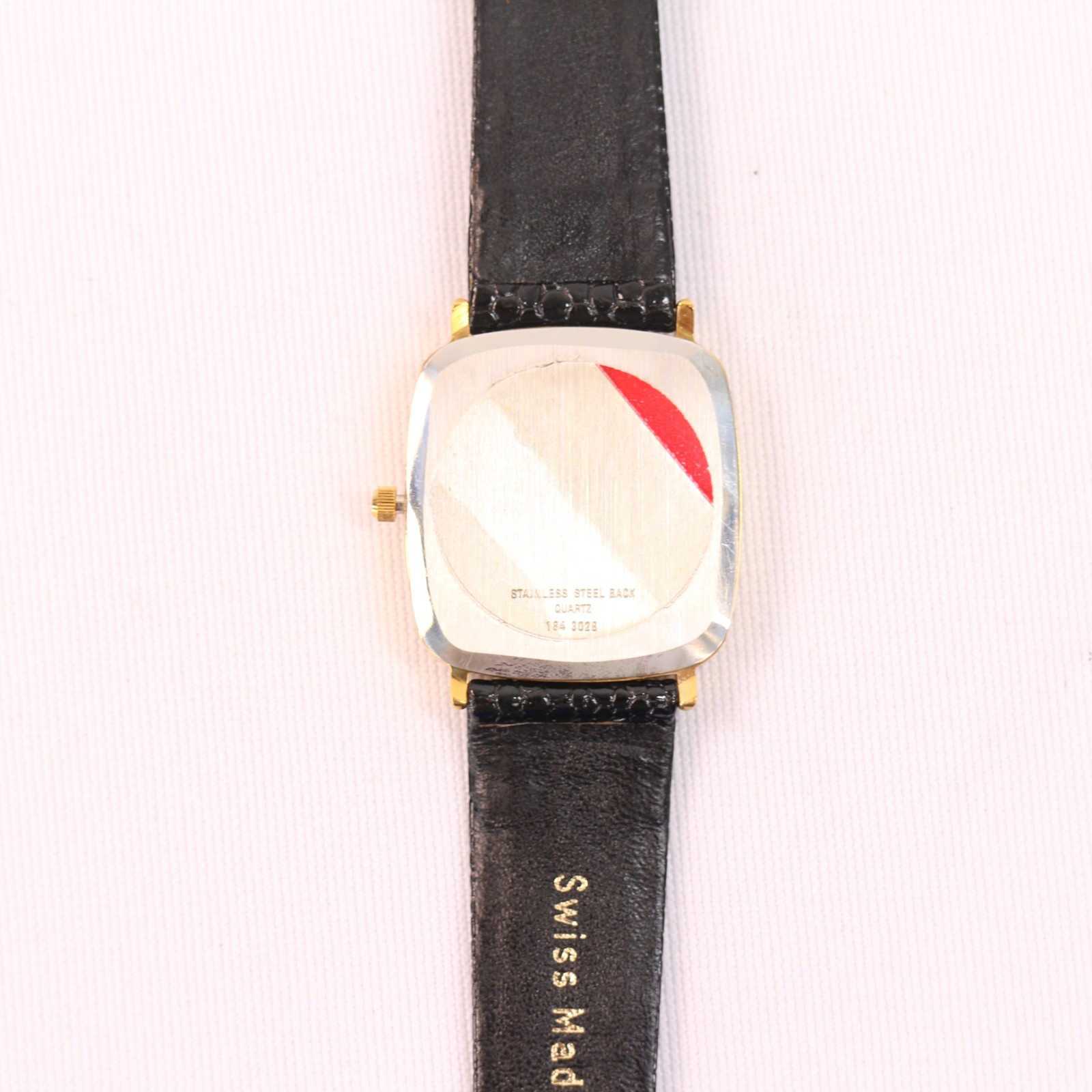 Vintage 1980s VALENTINO Roberto New Old Stock Tank Gold Plated Quartz 25mm Watch