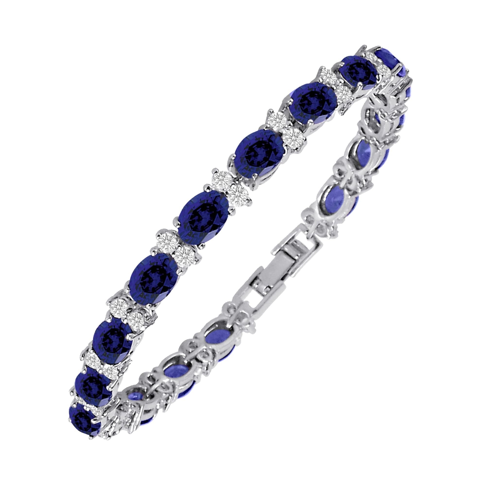 KEZEF Tennis Bracelets For Women – Cubic Zirconia – Oval 7x5mm Gemstones – Ro…