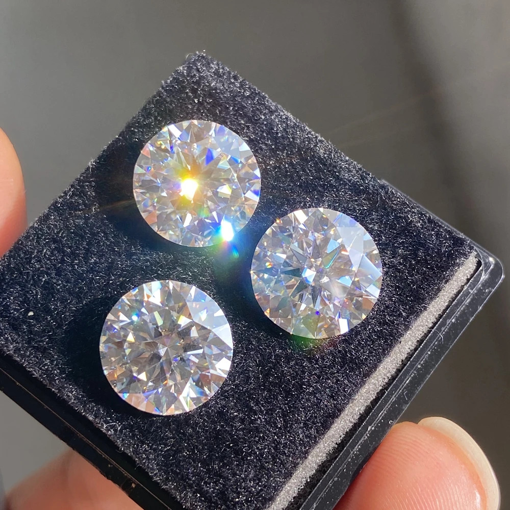 0.1CT Round Moissanite White Loose Stone Cut D Color VVS1 GRA Certified 3mm