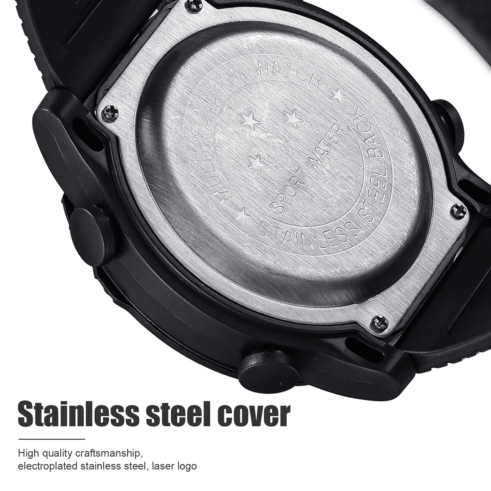 Men’s Military Digital Watch LED Screen Sports Large Face Waterproof Wristwatch