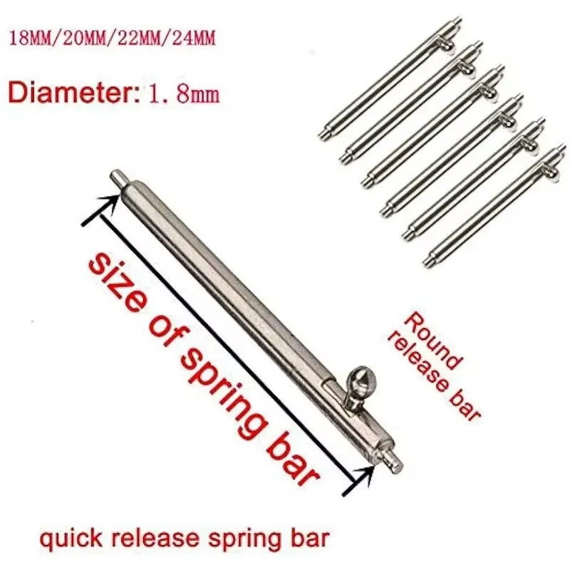 Quick Release Spring Bar Stainless Steel Watch Band Pin Bar 18mm 20mm 22mm 24mm