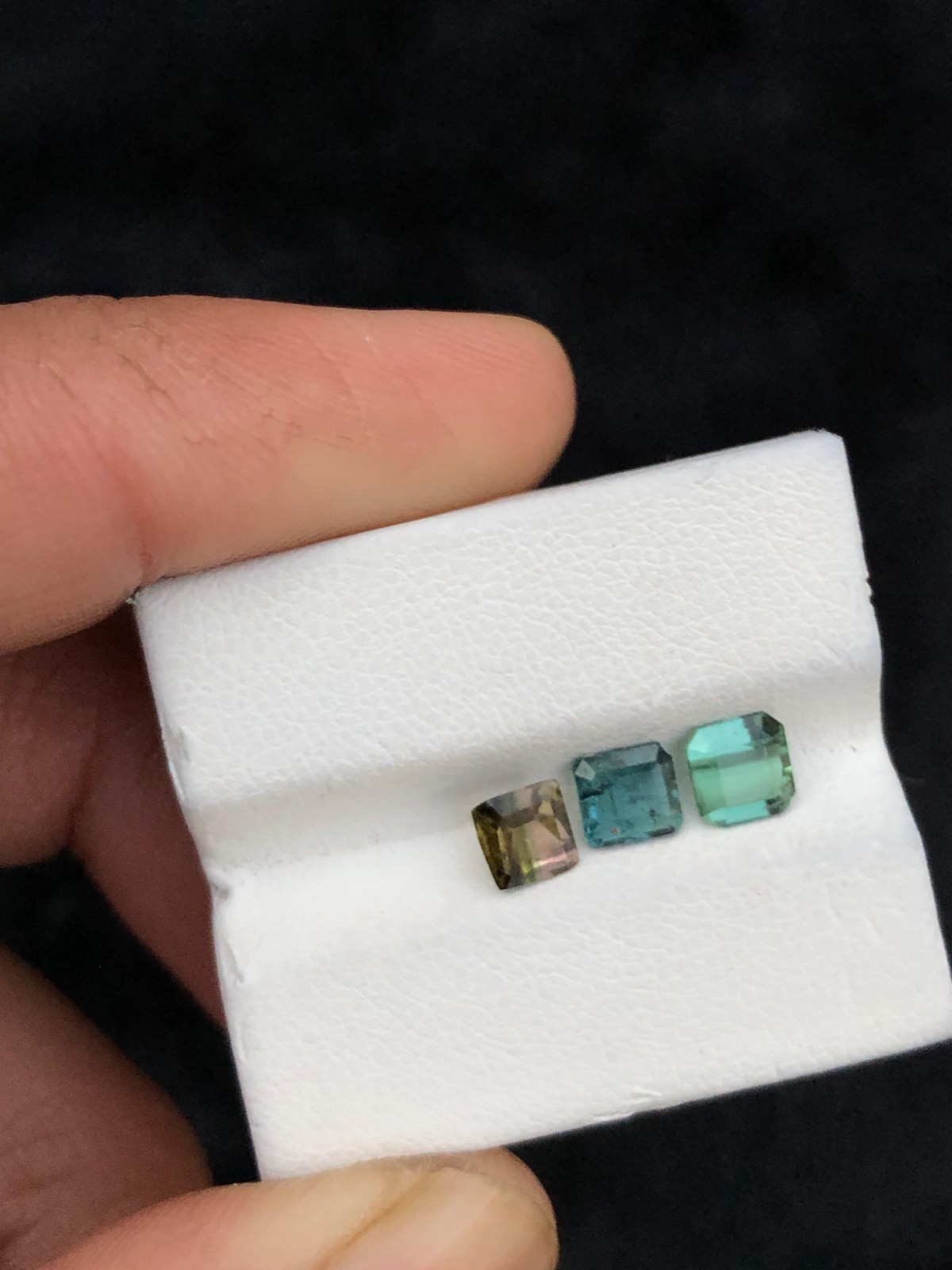 1.58 Carat Natural cut Tourmaline Mixed shape Multiple color from Afghanistan.