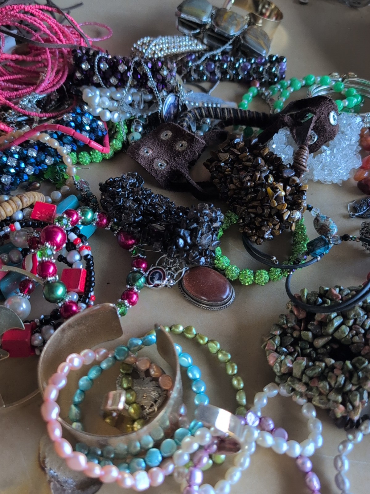 HUGE Vintage to Now ALL UNSEARCHED Jewelry Lot Wearable Craft Estate Find 4lbs