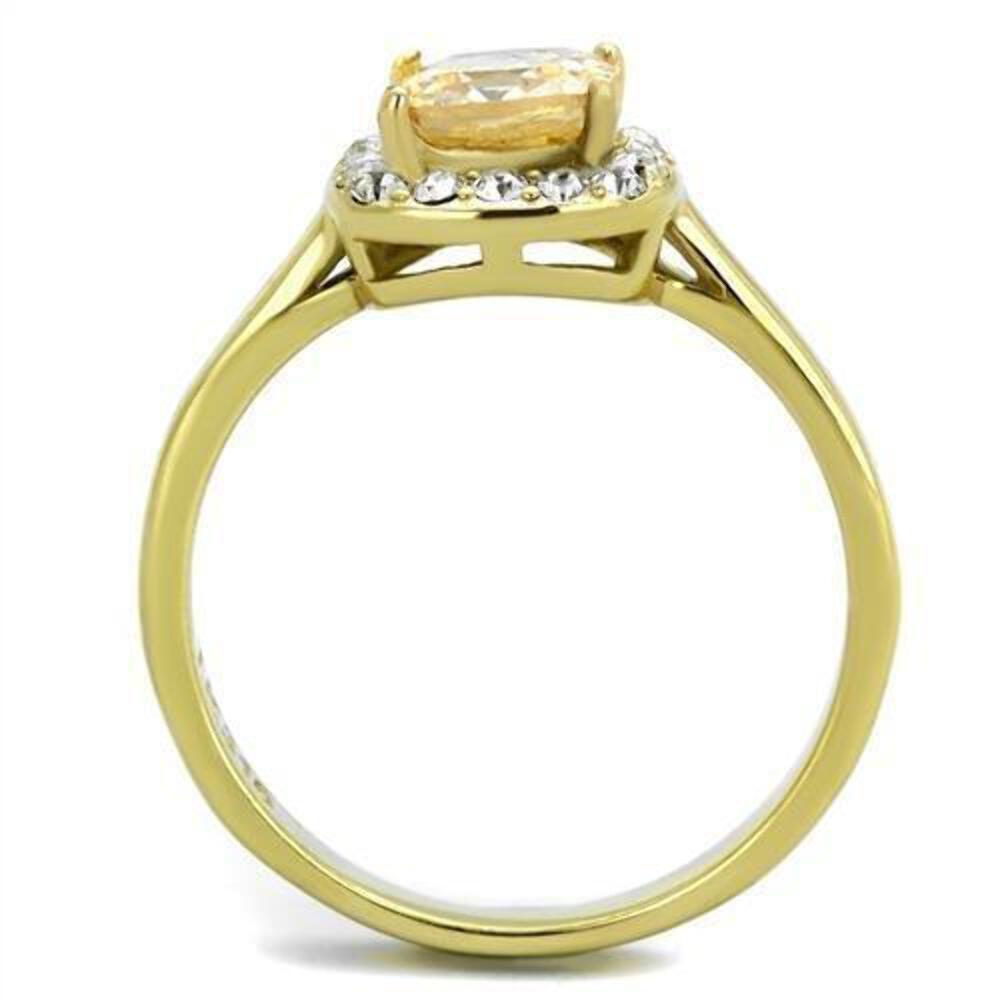 Gold Womens Ring Anillo Para Mujer y Ninos Unisex Kids 316L Stainless Steel Ring