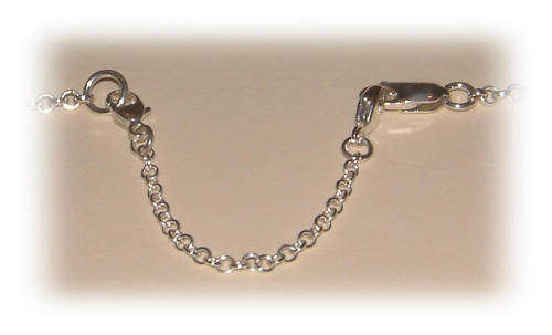 925 Sterling Silver Safety Extension Chain for Bracelet Necklace Pearl Extender