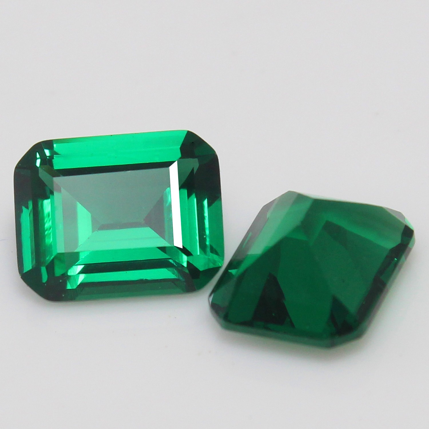 Natural Certified MUZO Green Emerald 8×6 MM Emerald Pair Unheated Loose Gemstone