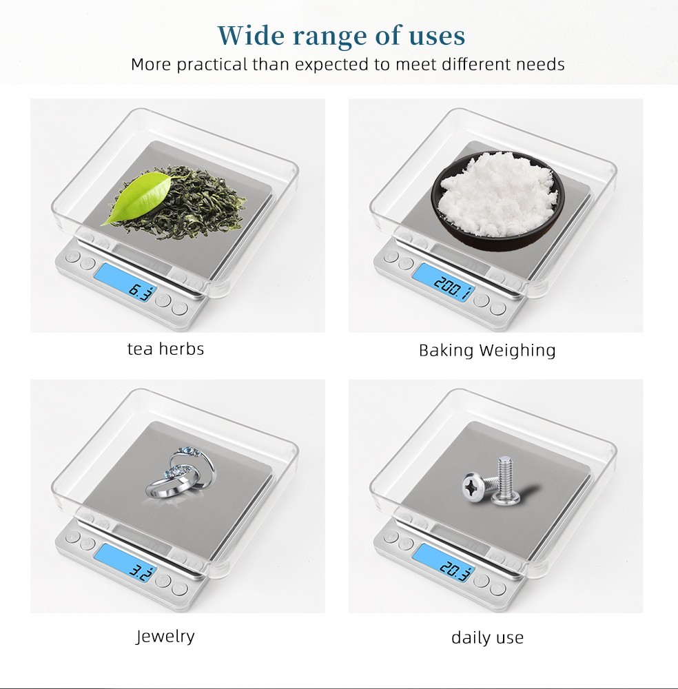 Digital Kitchen Scale Food Diet Cook Weight Jewelry Gold Grain Gram 2000g x 0.1g