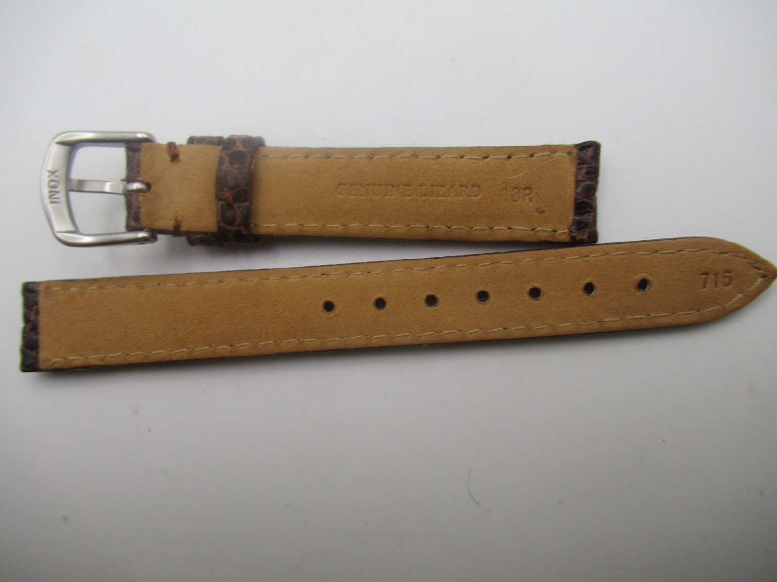 13MM Genuine Lizard Regular Ladies Brown Watch Band