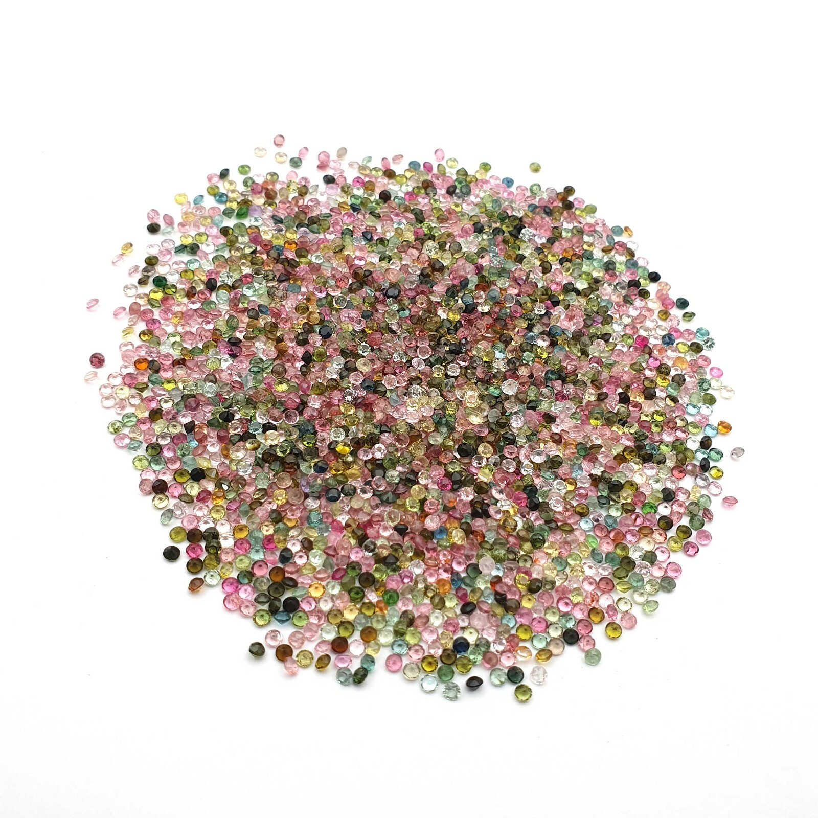 Natural Multi Tourmaline Round Cut Loose Gemstone Lot 100 Pcs 1.75 MM