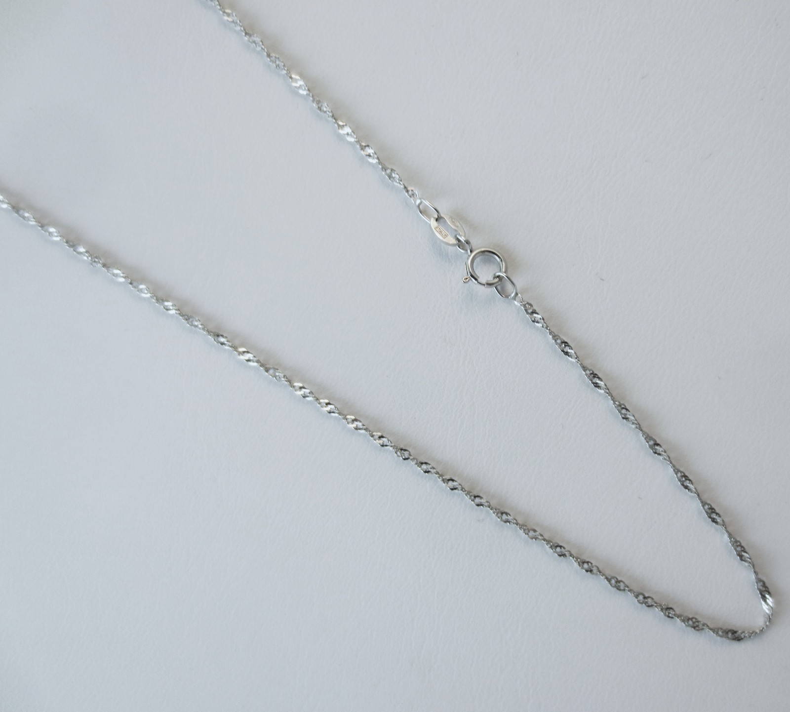 Singapore Chain 1.5mm Italian 925 S Silver 16,18,20,22,24,30 Inch Rhodium Finish
