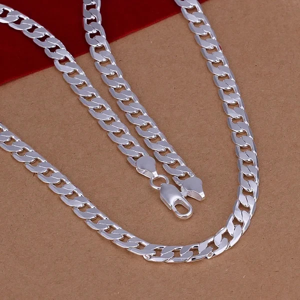 925 Sterling Silver Chain Necklace for Men Women Solid Fashion Jewelry Gift