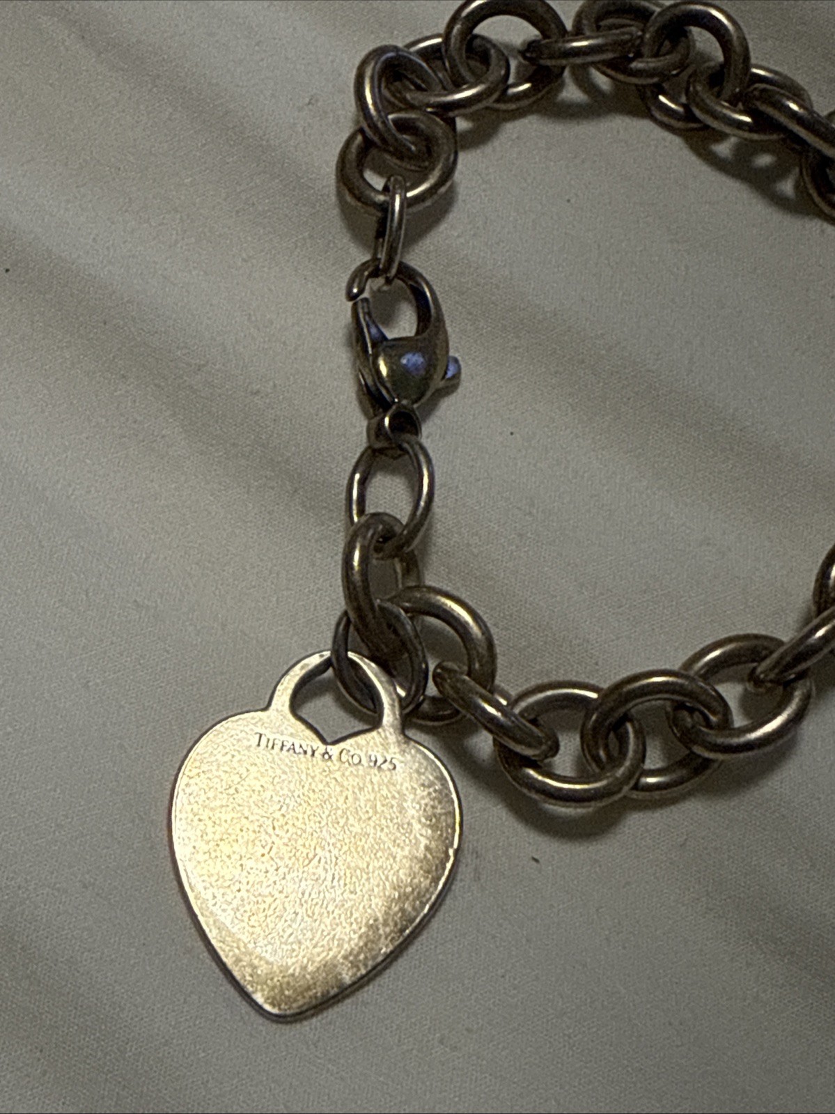 Tiffany & Co. Sterling Silver Heart Tag Bracelet Guaranteed Authentic