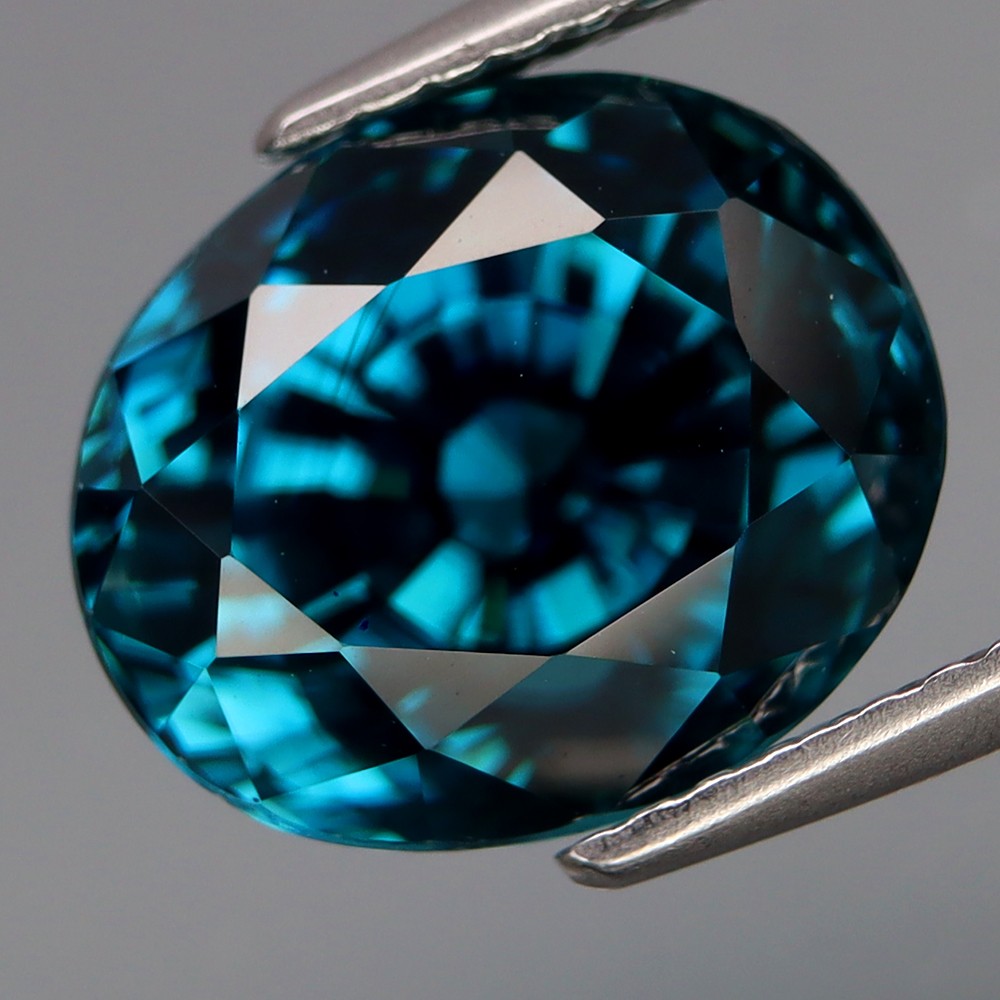 9.26Ct.Ravishing Color Natural HUGE Top Blue Cambodian Zircon Full Fire&Clean