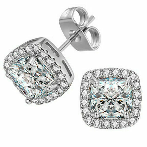 3 PACK SET 925 Sterling Silver Stud Earrings For Women