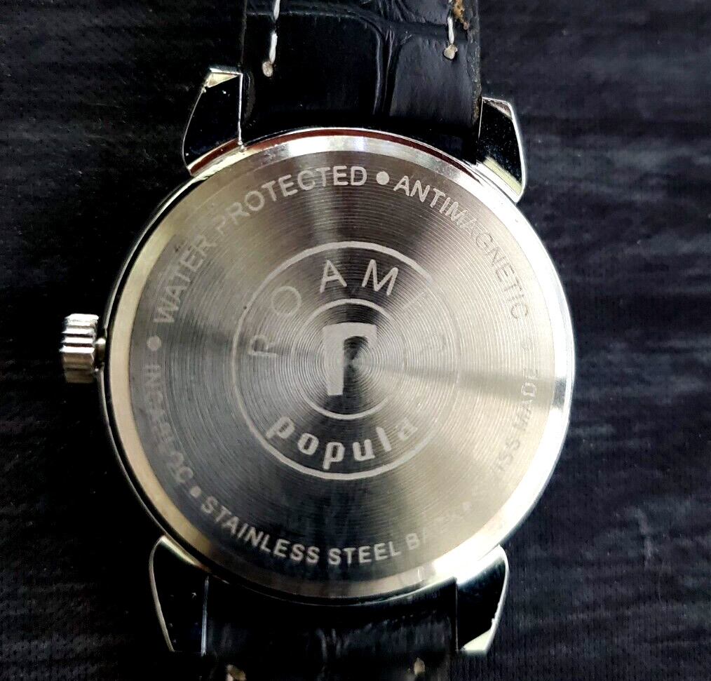 Rare Roamer Brevete Swiss Mens Mechanical Watch Blue Burst Serviced Runs Perfect