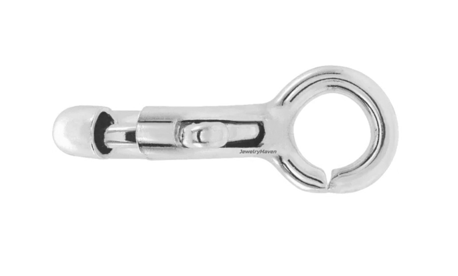6mm STANDARD WEIGHT 14k White Solid Gold 5.9mm Spring Ring Clasp OPEN Jump