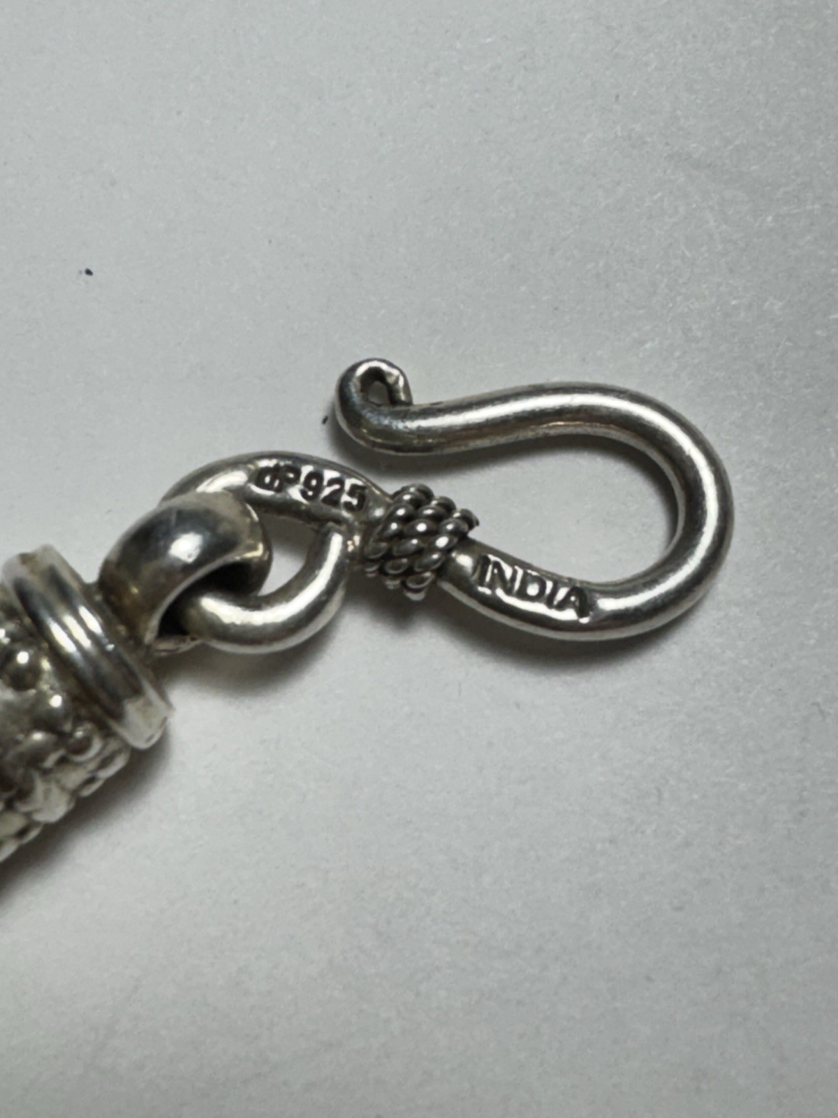 Carolyn Pollack CP 925 Sterling Silver Popcorn Chain Necklace 19” 43g India