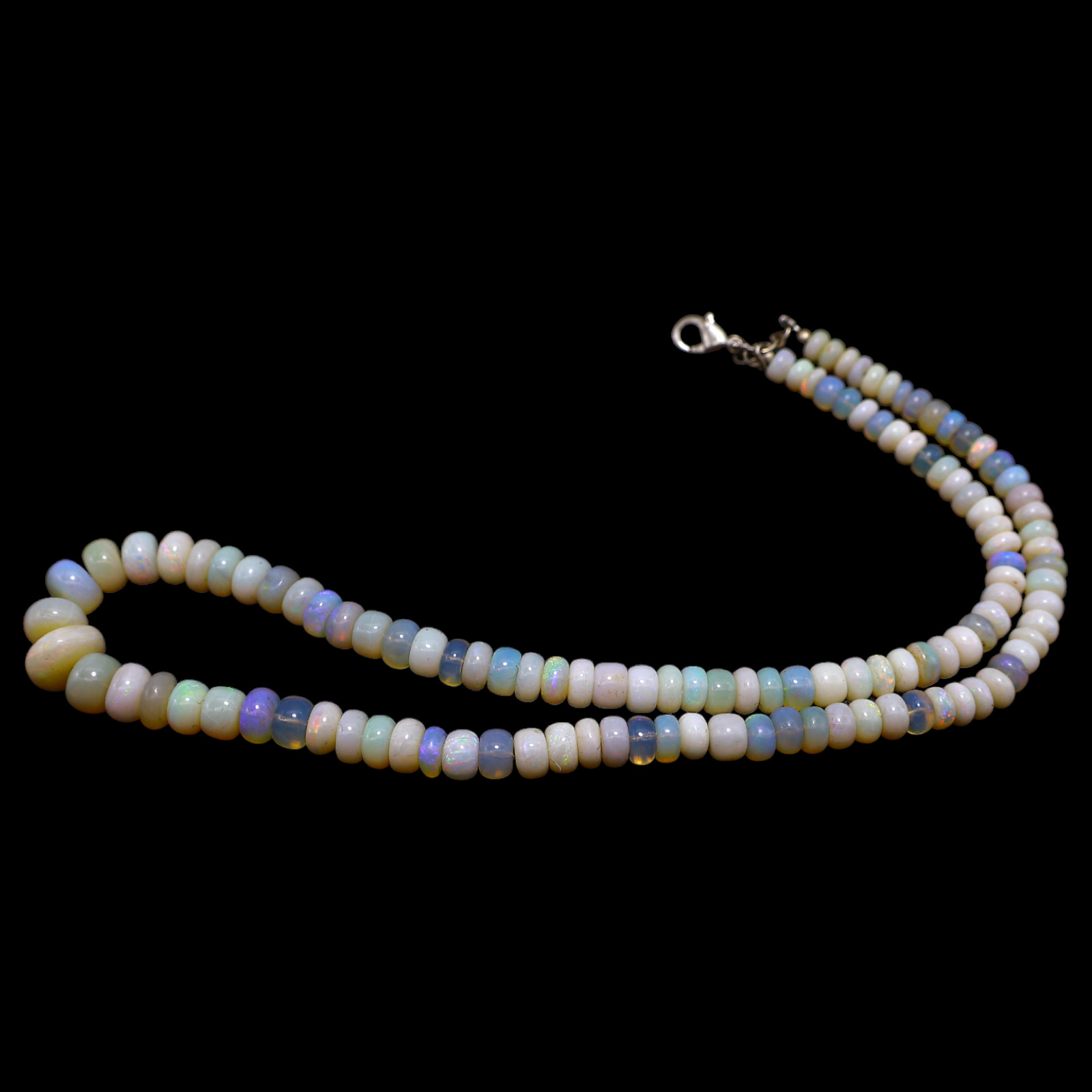 Smooth Multi Color Fire Opal Beaded Not Applicable Rondelle Daughter Necklace