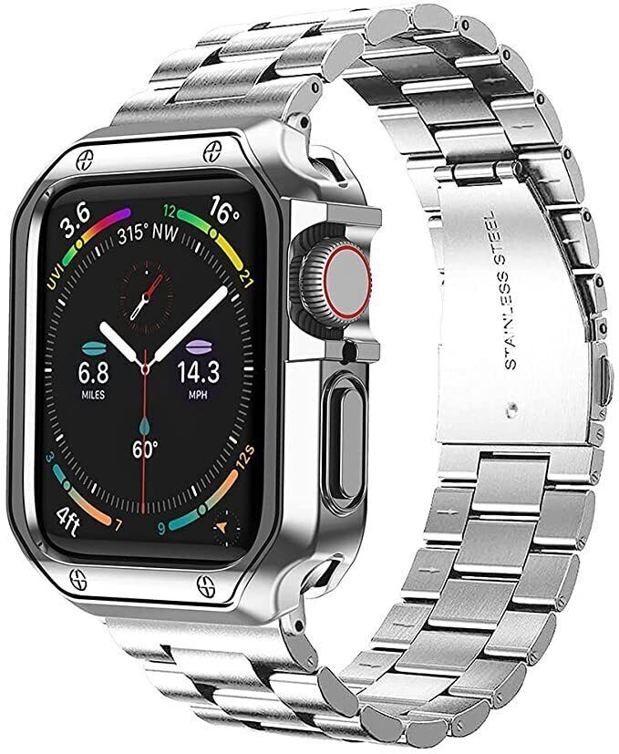 Stainless Steel Band + Case For Apple Watch Ultra 3 11 10 9 8 7 6 SE 5 38mm-49mm