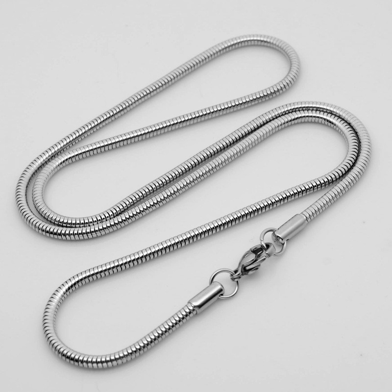 Men&Women’s 925 Sterling Silver Tarnish-Free Italian Snake Chain Necklace 16-24″