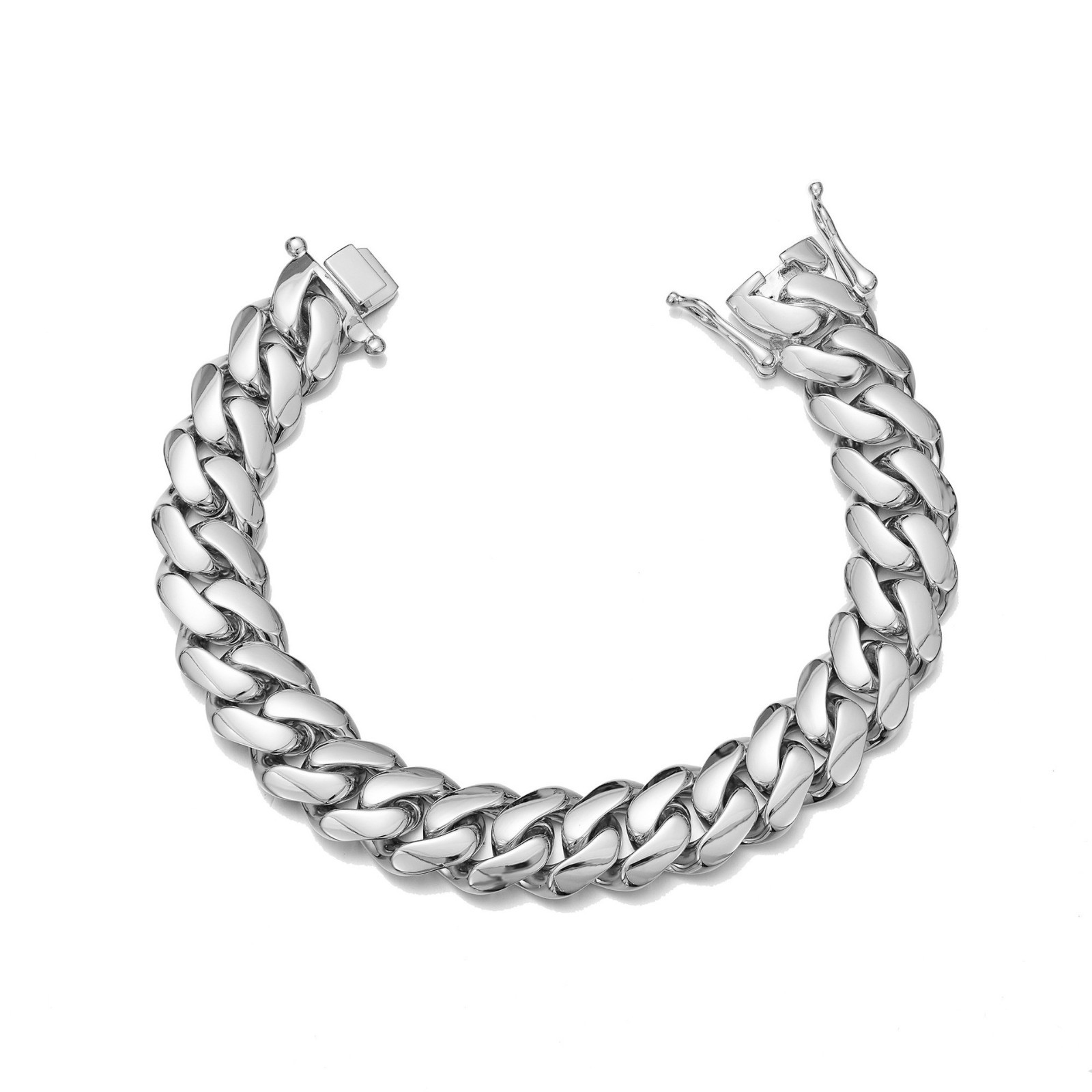 Stainless Steel Miami Hip Hop Cuban Chain Necklace Bracelet 10-22MM