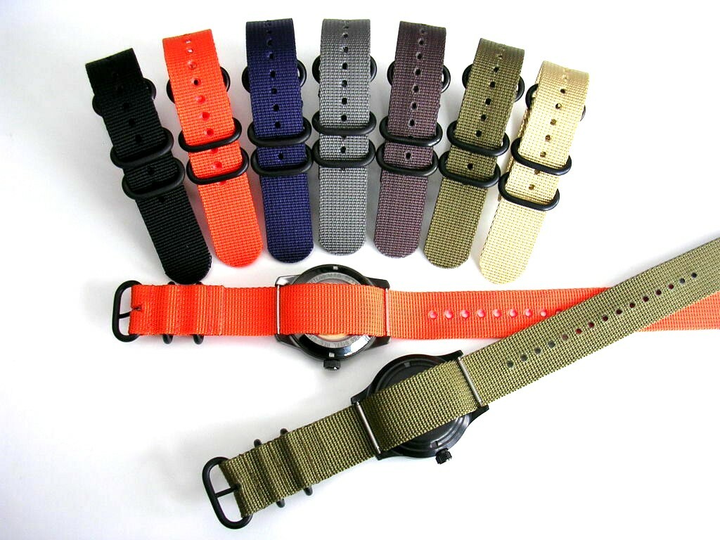 22mm NATO G10 1pc UTC PVD Nylon Smart Watchband replacement Dive strap IW SUISSE