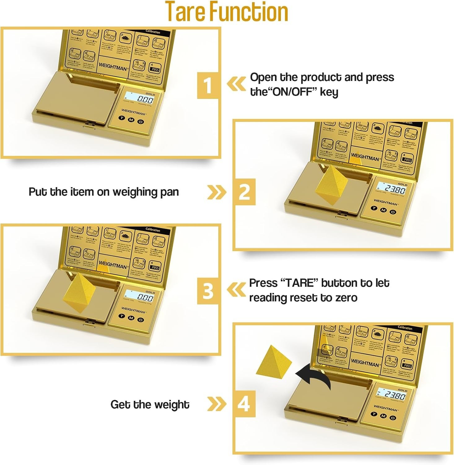 GOLD Digital Pocket Scale 200g x 0.01g Jewelry Gold Gram Karat Weight