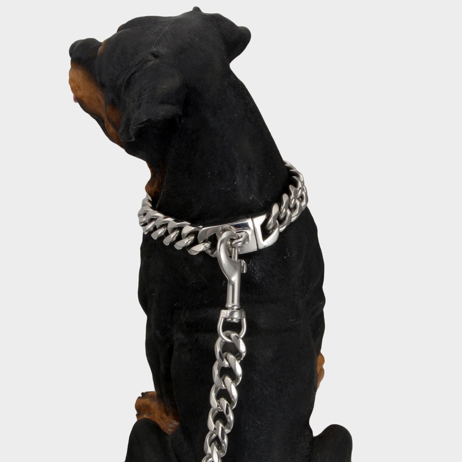 Upgraded Gold Stainless Steel Cuban Link Dog Chain Collar Necklace Luxury 10-26″