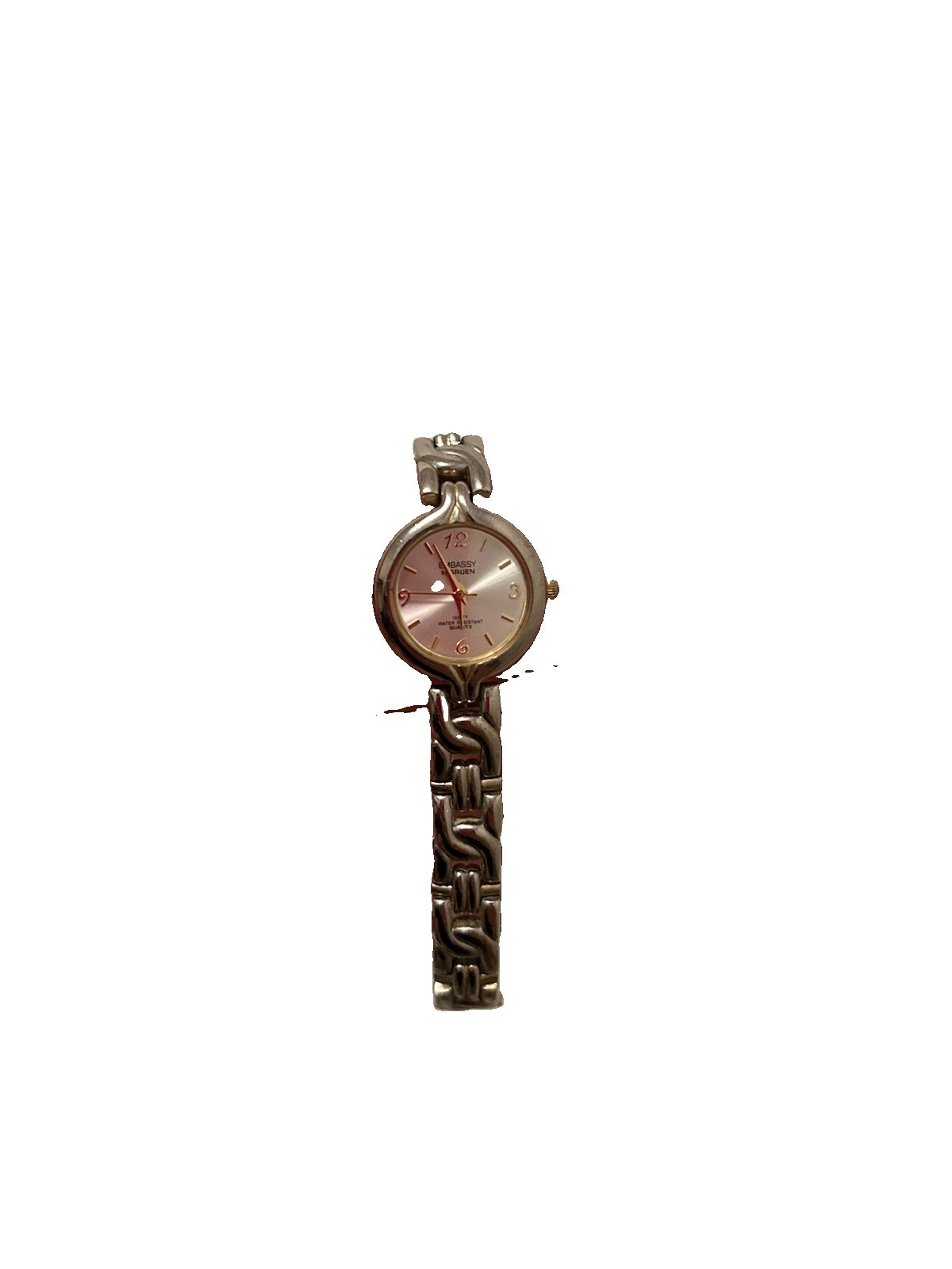 Vintage Embassy by Gruen Ladies Quartz Dress Watch Two-Tone Link Bracelet PC21