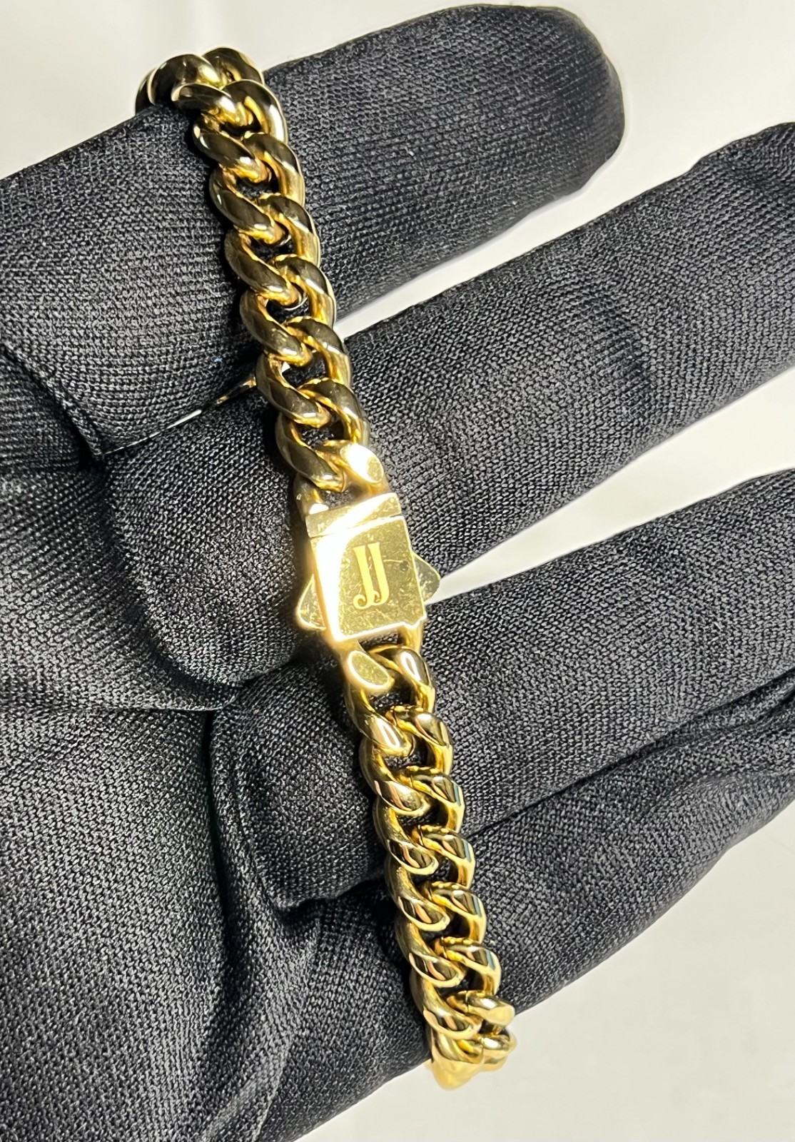 22″ / 10mm Necklace + 8″ / 7mm Bracelet – 18K YGF Cuban Chains – Matching Set