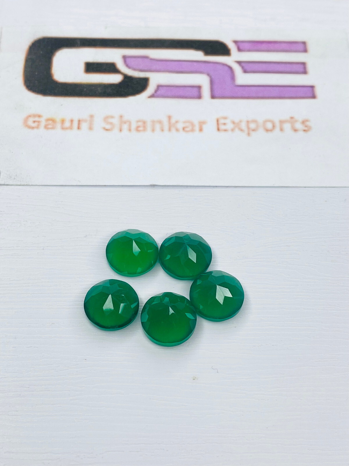 Green Onyx Faceted Round Cut Loose Gemstone 1×1 MM to 12×12 MM Calibrated DG