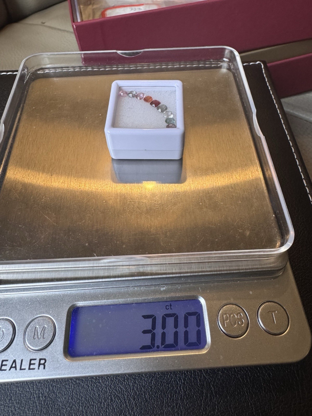 Natural, unheated Burmese fancy-colored spinel; seller based in the USA.