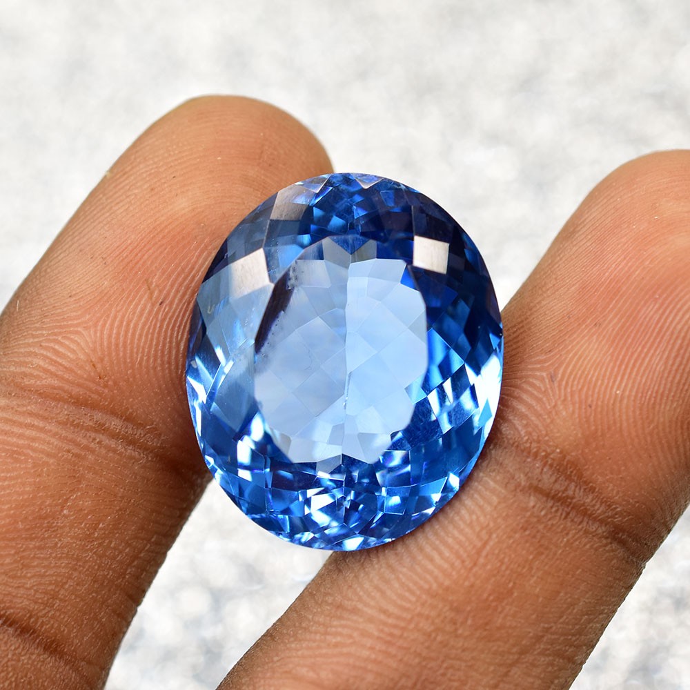 NATURAL Blue Sapphire CERTIFIED 38.80 Ct Perfect Oval Cut Loose Gemstone
