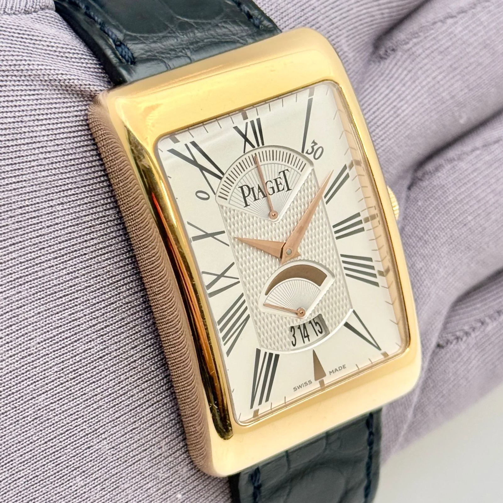 Piaget Emperador Black Tie 18k Rose Gold 30x45mm Automatic Men’s Watch G0A33062