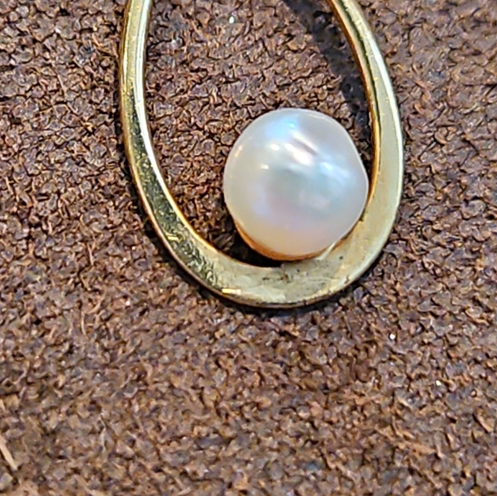 Vintage 14K 12K Gold Filled Pearl Pendant Necklace Set Dainty 18″ Cable Chain