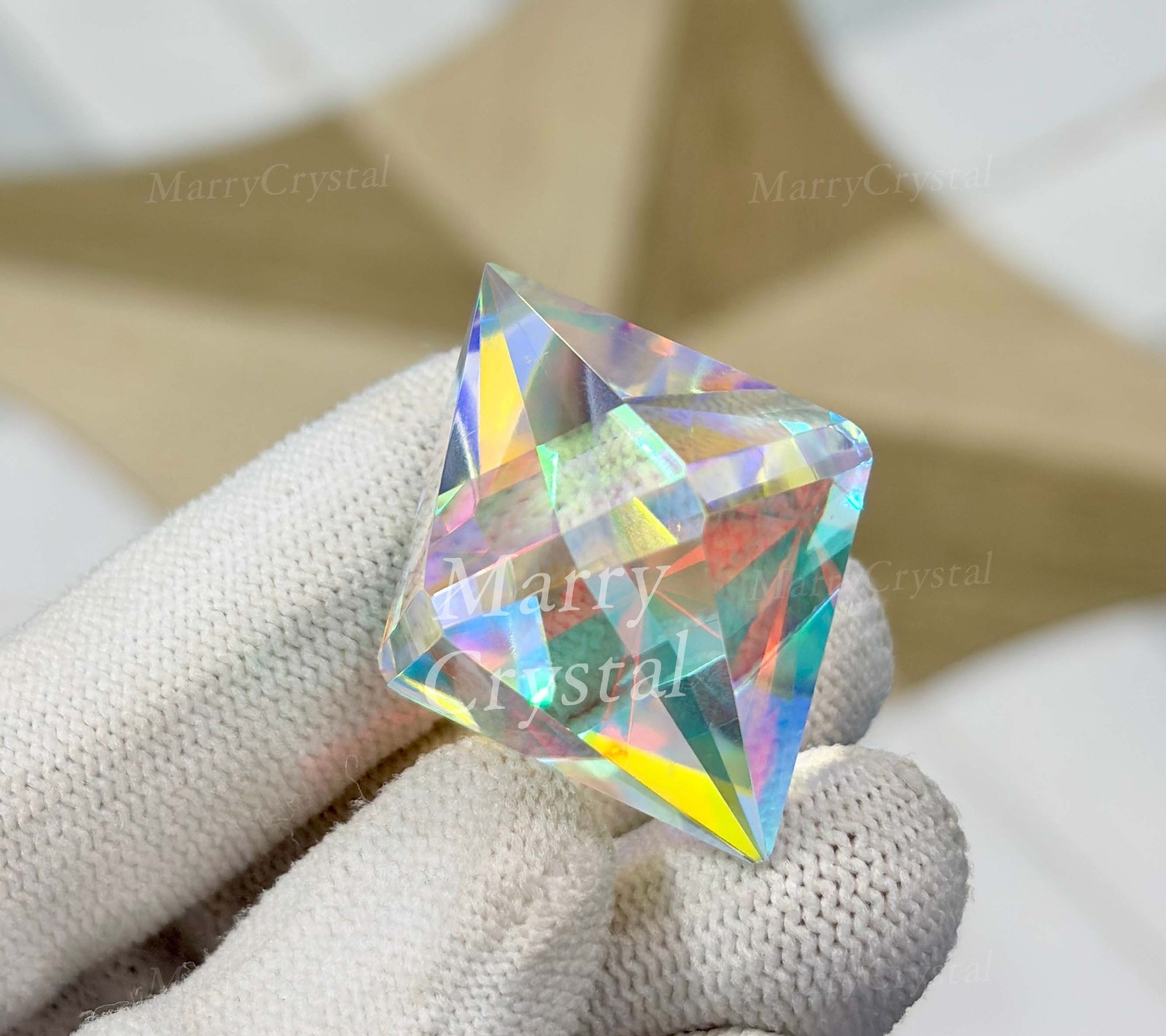 100 Ct Mystic Opal Glass Pendant Fancy Multi-Color Loose Gemstone